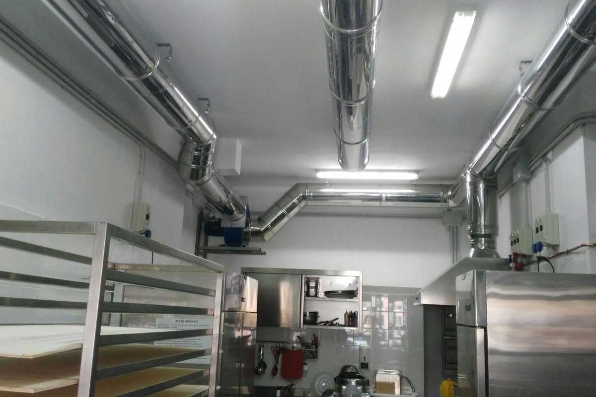 Impianto evacuazione pizzeria
